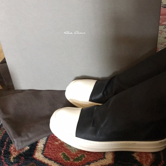 👞💛 Rick Owens classic Sock shoe in leather sz 6 - Picture 5 of 6